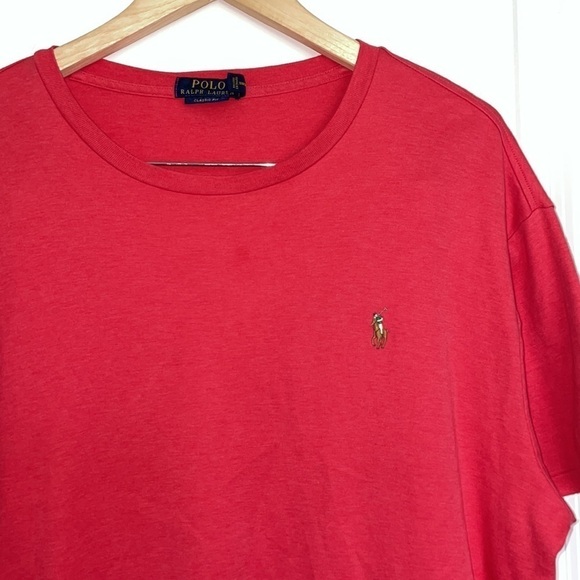 Polo Ralph Lauren Men’s Crewneck Classic Fit T-Shirt Melon L - Picture 2 of 4